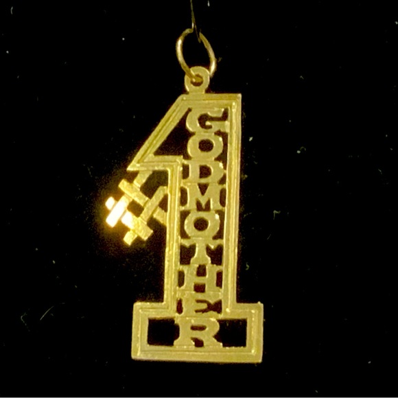 Jewelry - SOLD 🛑 #1 GODMOTHER ❣️ 14K Yellow Gold Pendant or Charm (Early 1990’s)